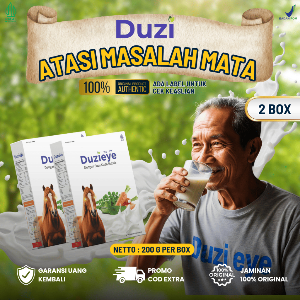 

2 BOX (COD) Duzi Eye Susu Kuda Liar Murni Atasi Mata Katarak,Vitamin Mata,Mata Glaukoma