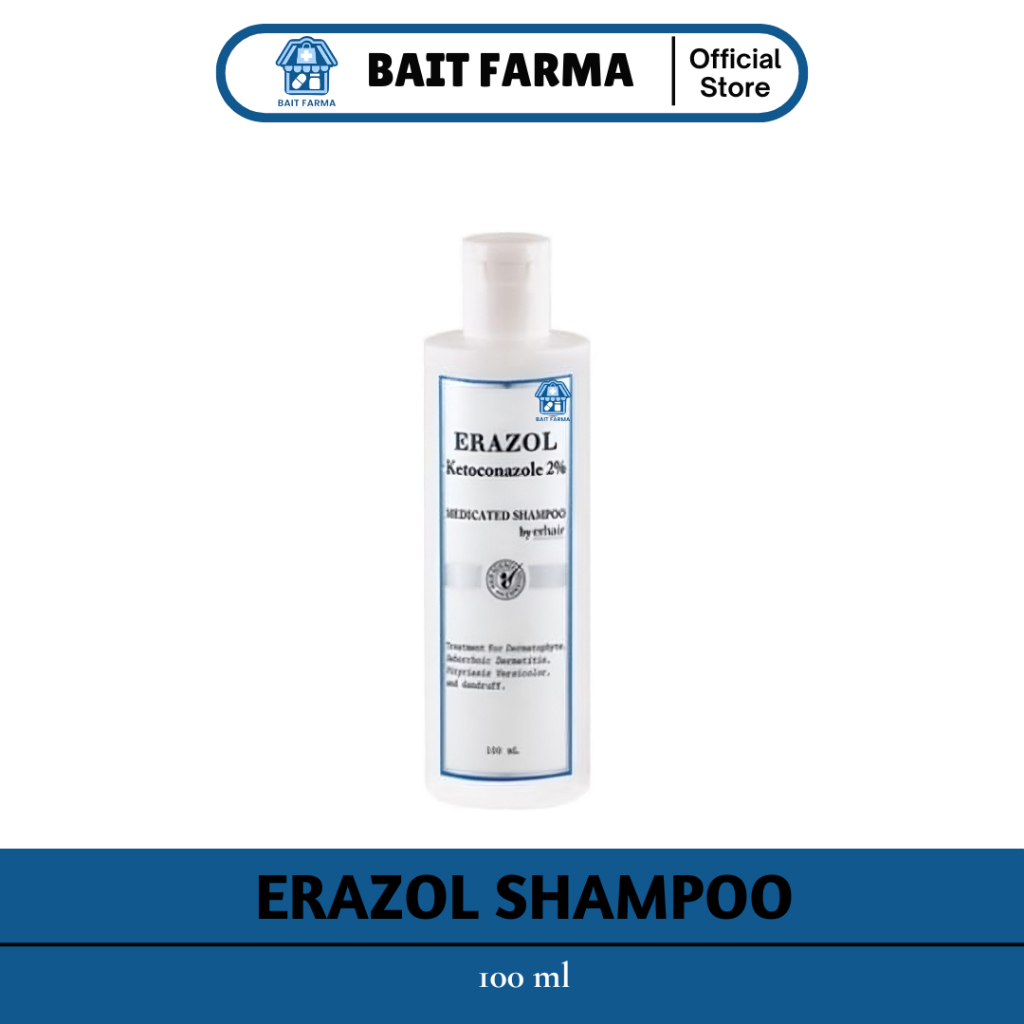 Shampo Ketombe ERHA Erazol Shampoo - Dermatitis Seboroik & Infeksi Jamur / Terbukti Klinis
