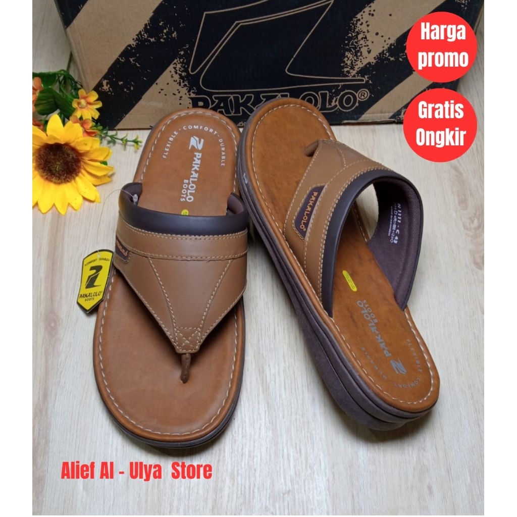 Sandal Kulit Pakalolo Original||Sandal dewasa||Sandal Kulit Kekinian||Sandal cowok