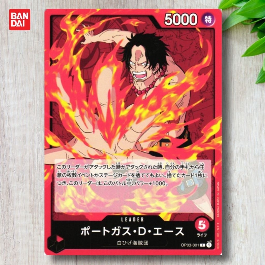 One Piece TCG Portgas D.ace OP03-001 [L] Japan