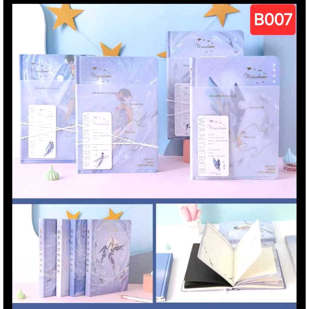

Notebook Mini Hard Cover – Motif Anime Glitter | Buku Catatan Agenda Tebal Premium