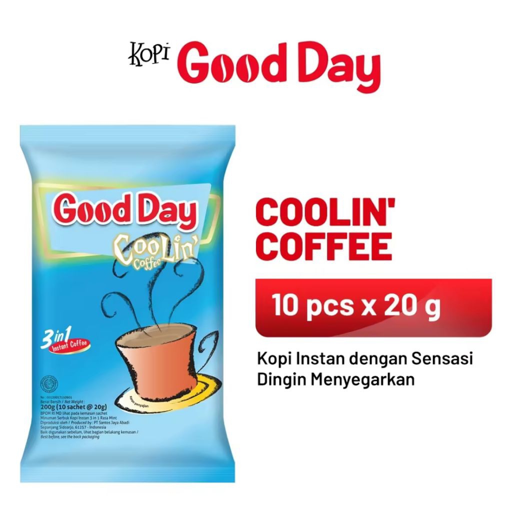 

Good Day Semua Rasa 1 Pack Isi 10 Sachet – Kopi Instan Nikmat Praktis Cocok untuk Stok Harian