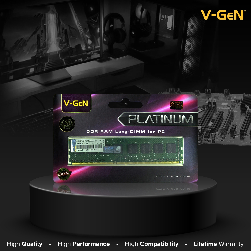 DDR3 2GB 4GB 8GB PC-12800/1600Mhz RAM PC / Komputer V-GeN DDR3L Longdimm 2/4/8 GB 1600 PC3L PLATINUM