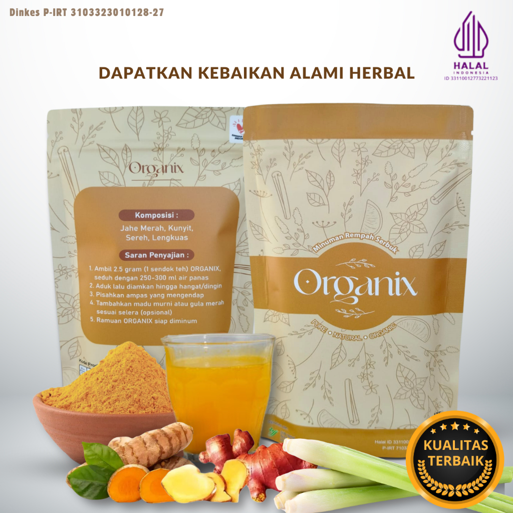 TERBARU RAMUAN ORGANIX MINUMAN SERBUK HERBAL UNTUK ASAM LAMBUNG MAG GERD DIET DETOX PROMIL CINTA JSR