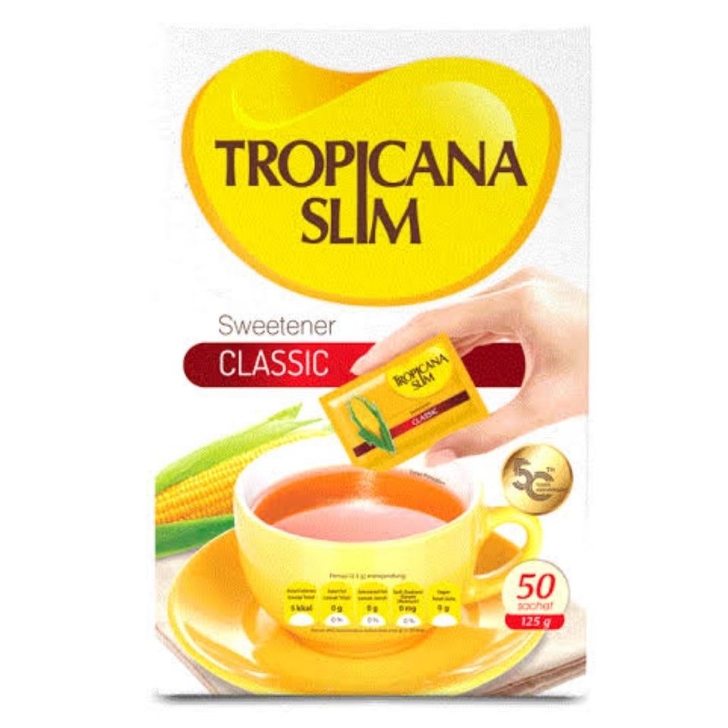 

Tropicana Slim Sweetener Classic 50 Sachet 125 gr