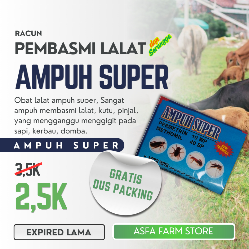 Ampuh Super Pembasmi Lalat Kutu dan Serangga Sangat Aman Terjilat Hewan