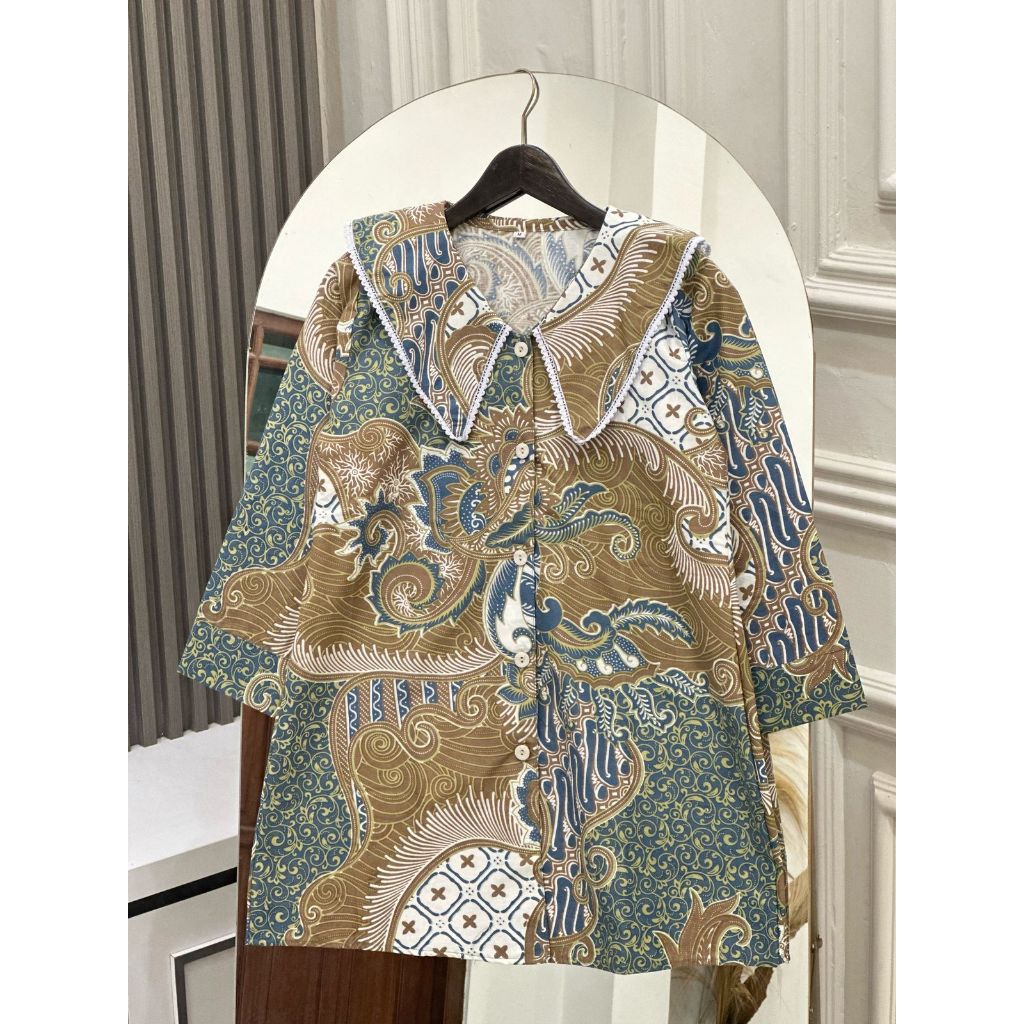 Baju Batik Wanita | Atasan Batik Wanita Kerja | Batik Kerja Size M L XL XXL