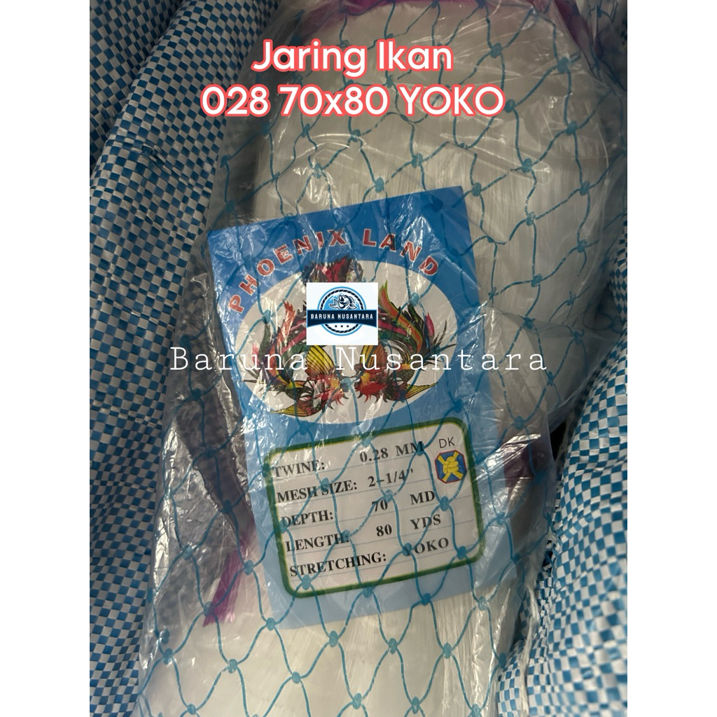 JARING IKAN SENAR 028 70x80 YOKO / JARING IKAN 0.28 MURAH