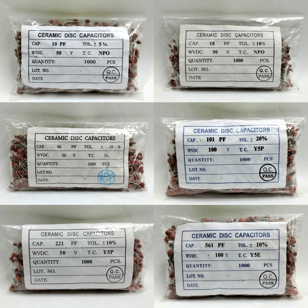 Ceramic 1Pf ~ 821Pf (Isi 1000 Biji)