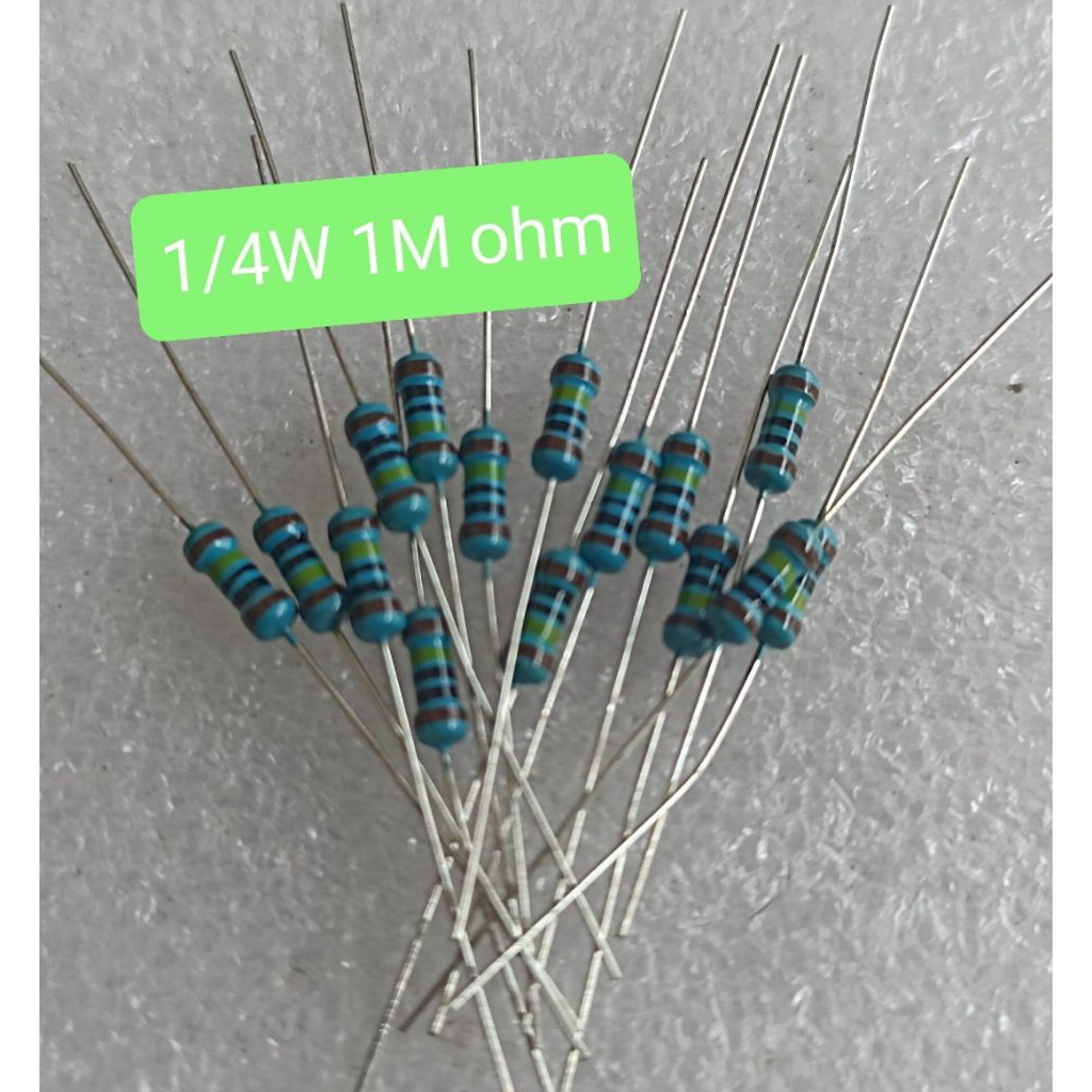 10BUAH RESISTOR 1/4W 1M OHM SEPEREMPAT WATT 1M OHm 1/4W 1MEGA OHM