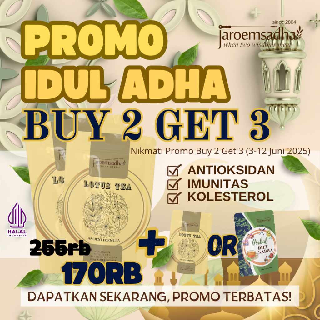 

BUY 2 GET 1 Lotus Tea,Diet Sadha Tea, Teh kesehatan by JAROEMSADHA