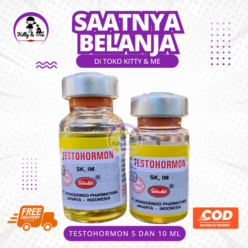TESTOHORMON 5 DAN 10 ML - Hormon Burung, Ternak, Ayam, Kelinci