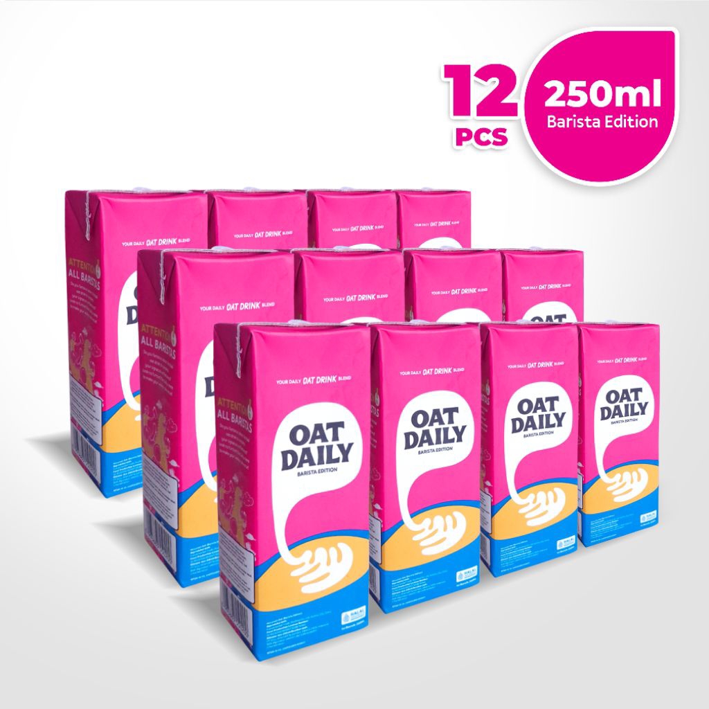 

OAT DAILY Oat Milk Barista Edition 250ml (12Pcs) | Pocket Friendly Travel Size