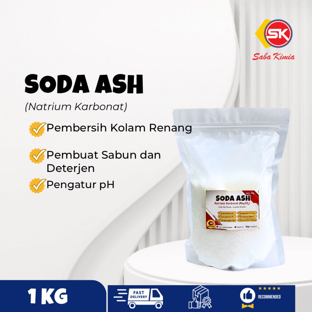 

Soda Ash / Laundry Booster / Washing Soda Pembersih dan Penjernih / Natrium Karbonat /SodaAbu 1Kg