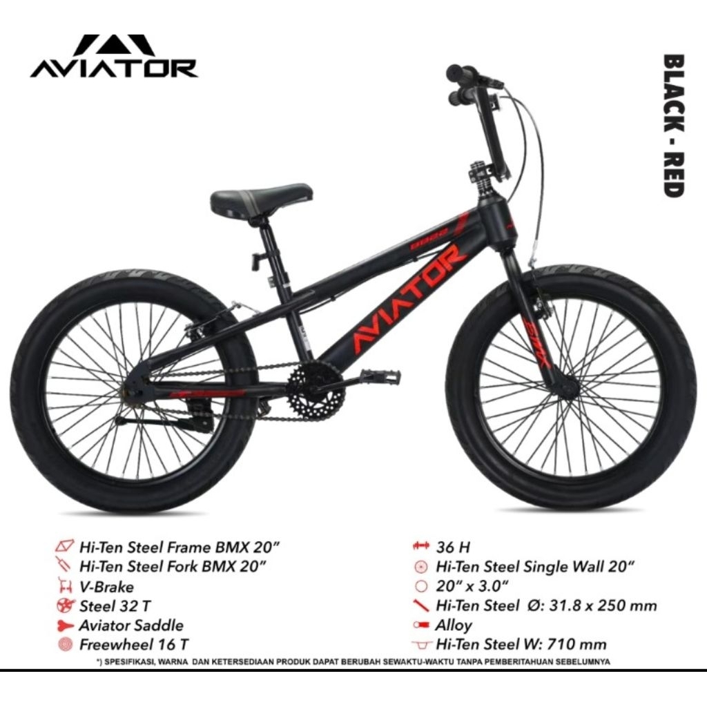 sepeda bmx 20 inch aviator ban jumbo