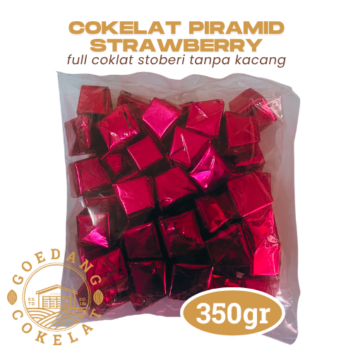

COKELAT PIRAMID STROBERI 350GR – RASA STROBERI ASLI | COCOK UNTUK CAMILAN & OLEH-OLEH