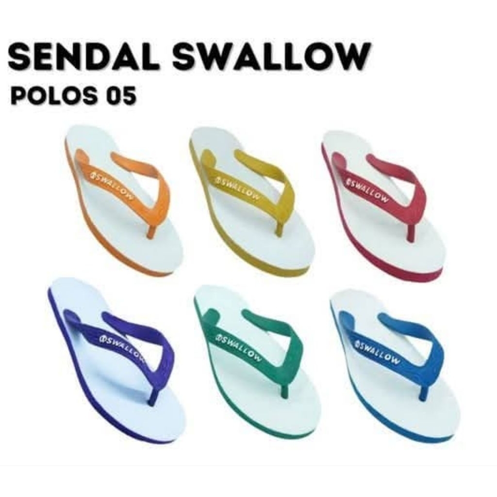 Sandal_Smd Sendal Swallow Putih Polos