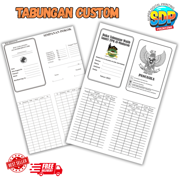 

tabungan custom gratis dsain full color Super Digital Printng