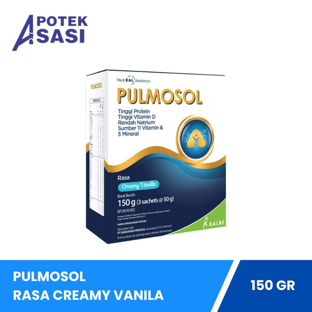 

Pulmosol Creamy Vanila 150 Gram - Susu Nutrisi Kesehatan Pernapasan
