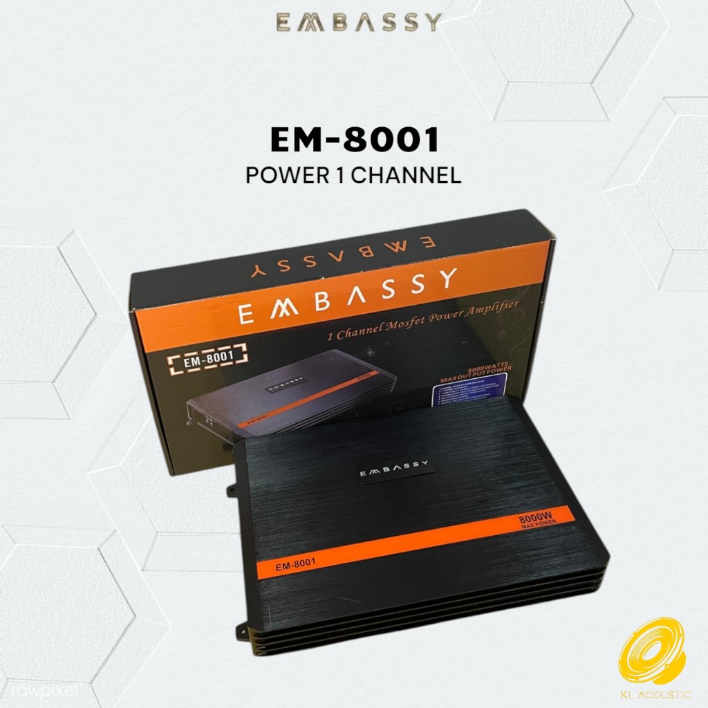 POWER MONOBLOK EMBASSY POWER AUDIO EM-8001 ORIGINAL TERMURAH POWER MONOBLOCK