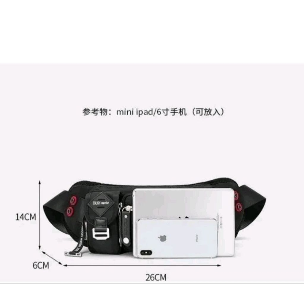 Tough Tas Army 5031 Waterproof Anti Air Import - Tas Pinggang/Slempang Pria/Wanita dengan Warna Kamu