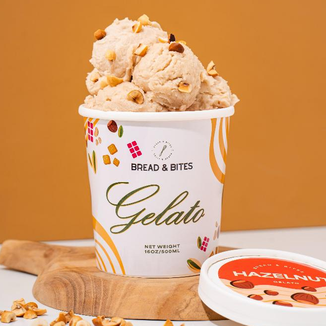 

Hazelnut Gelato Ice Cream by BREAD & BITES Bakery