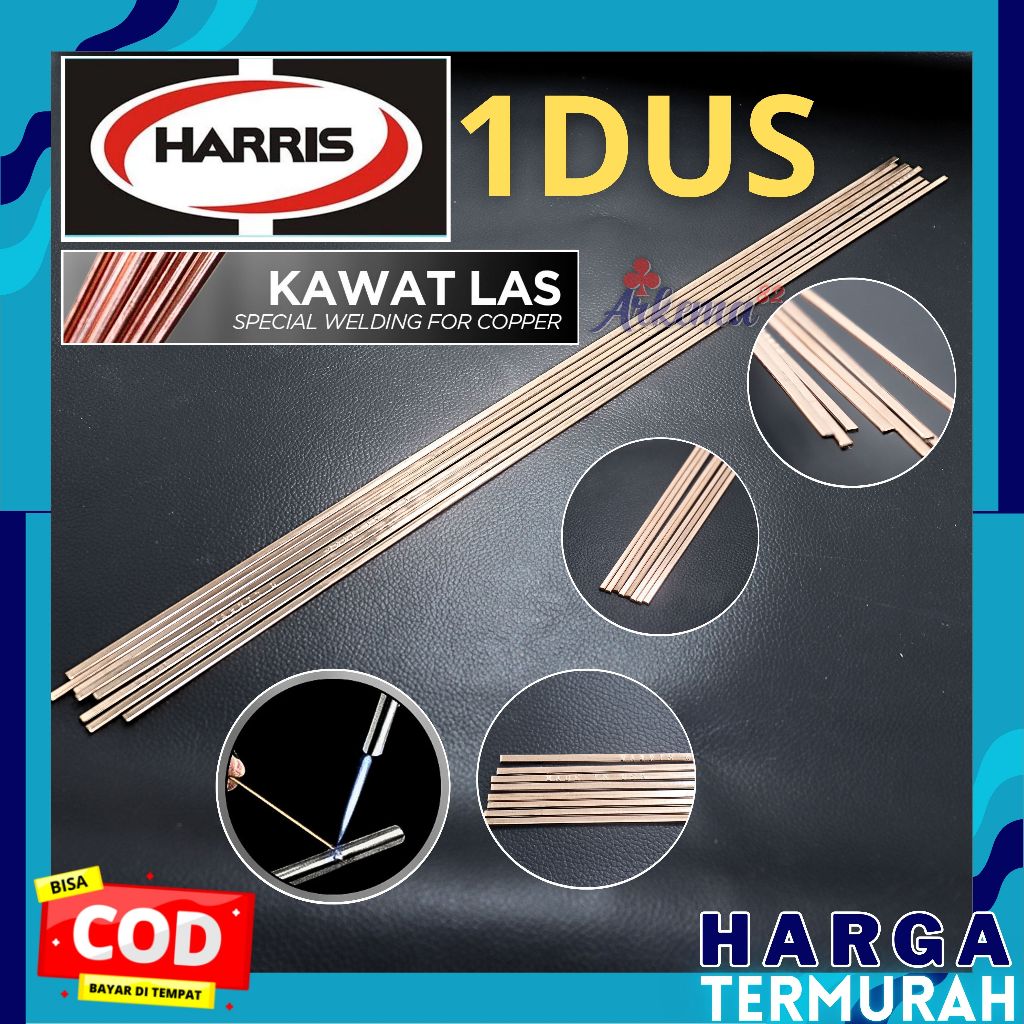 PERAK HARRIS KAWAT LAS TEMBAGA LAS PIPA AC PER 1 DUS / PERAK BRAZING ALLOYS 1 DUS / KAWAT LAS HARRIS