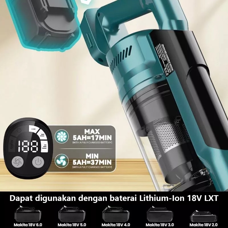 TERBARU QIMEDO Vacuum Cleaner Cordless 35000PA Penyedot Debu Portable 700 Watt Multifungsi Mobil