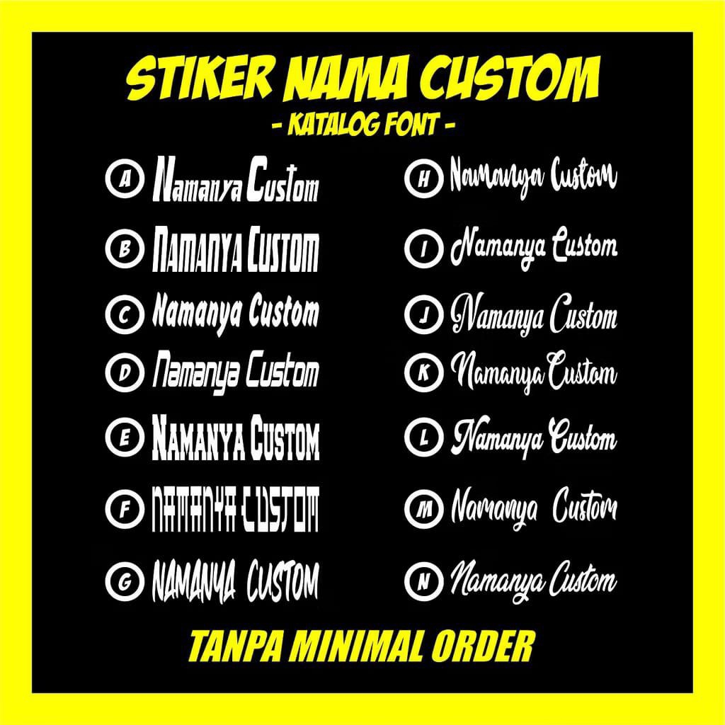 

Sticker nama customBisa Request Suka-Suka Tanpa Minimal Order