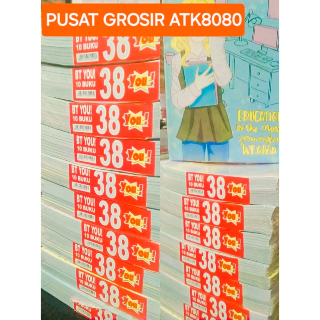 

[PGATK] JUAL 10 PCS Buku Tulis BT YOU BUKU TULIS EKONOMIS BY KIKY. Murah 38 Lembar(10PCS)