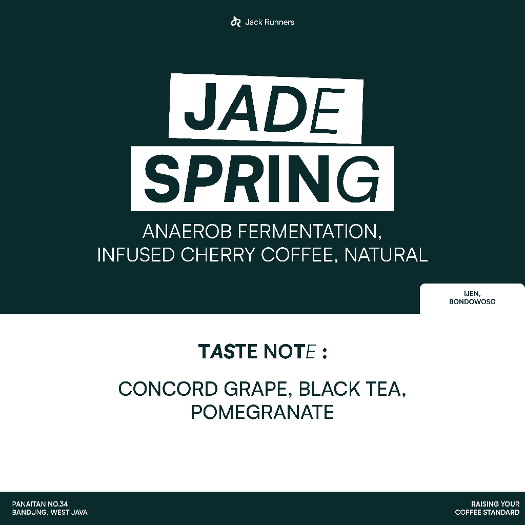 

JACK RUNNERS ROASTERY - IJEN MOSTO NATURAL (JADE SPRING) - ROASTED COFFEE BEANS