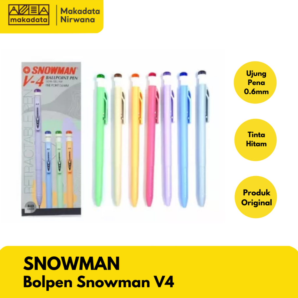

SNOWMAN BOLPEN/PULPEN/BOLLPOINT V4 (1 PACK)