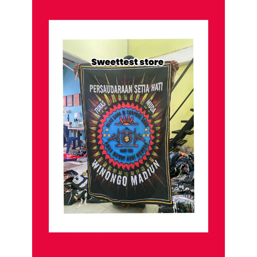 PSHW PUSAT MADIUN 200x300cm + FREE STICKER, BENDERA PRINTING WINONGO MADIUN, GIANTFLAG WINONGO, BEND