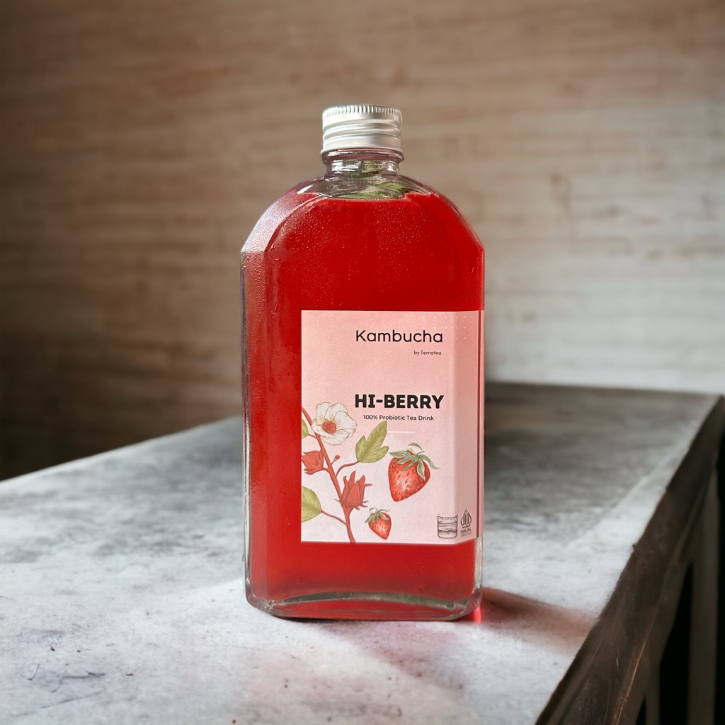 

Kombucha Rosella Stroberi 330 ml Botol Kaca