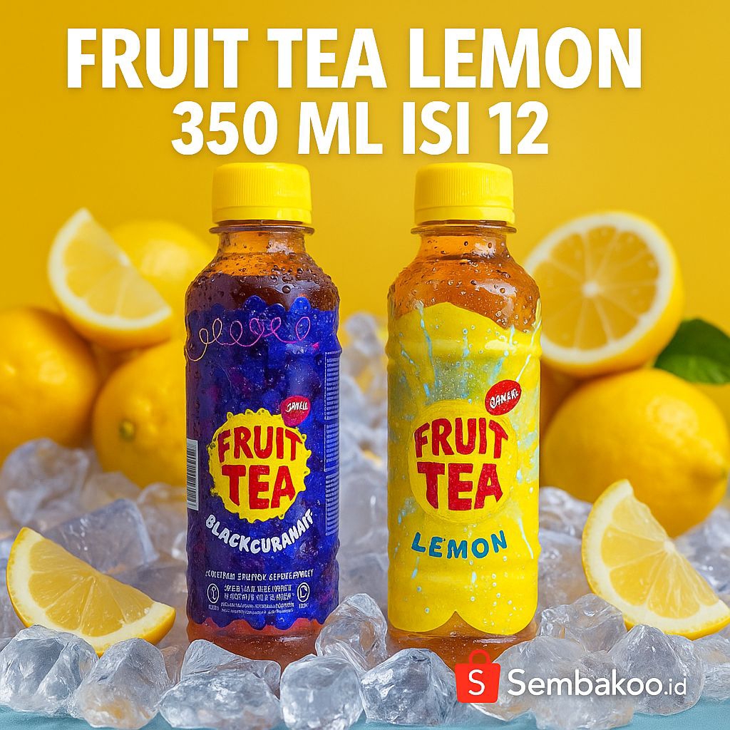 

FRUIT TEA Sosro 350ml Blackcurrant & Lemon – 1 Karton Isi 12 Botol | Minuman Teh Buah Segar Original