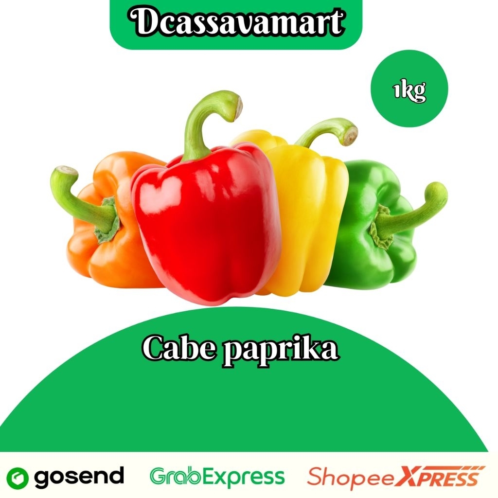 

Paprika 1kg(Merah / Kuning / Hijau)
