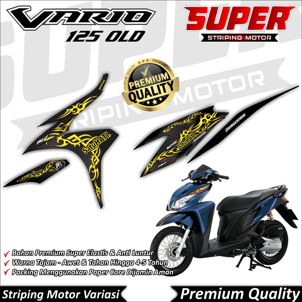 Stiker Vario 125 Old Anti Luntur keren Striping Vario 125 Old Striping Honda Vario 125 OLD Triball