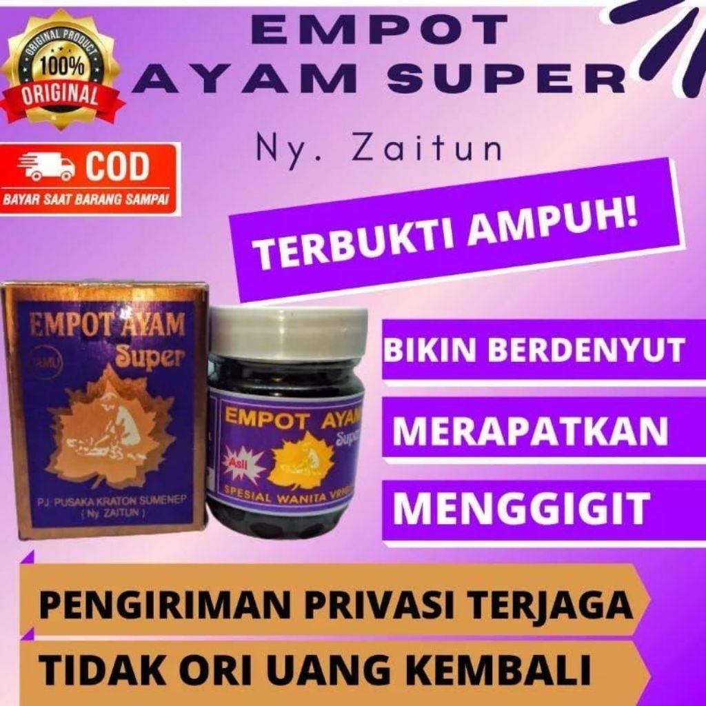 EMPOT AYAM SUPER NY.ZAITUN ASLI 100% (LANGSUNG PABRIK) JAMU EMPOT EMPOT MADURA