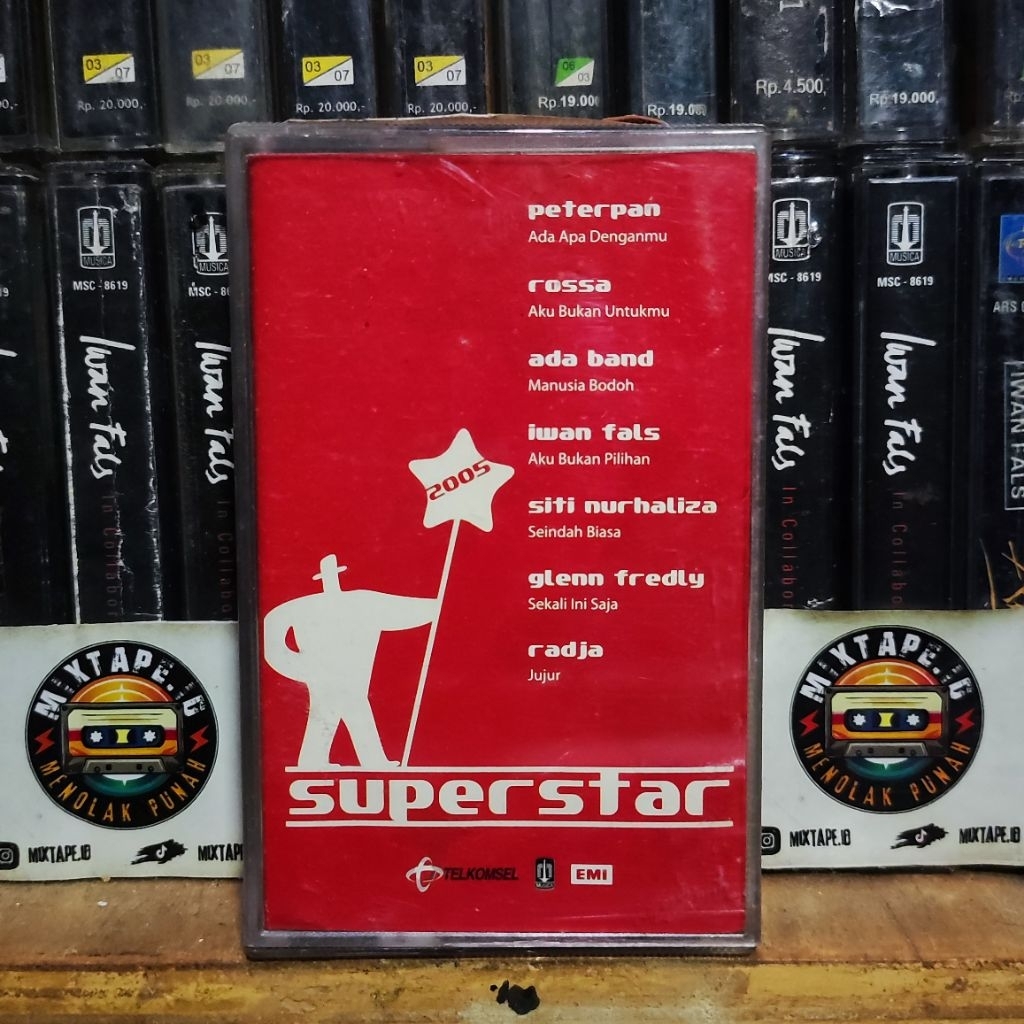 Kaset Pita - Super Star 2005 - Kompilasi Indonesia - Peterpan - Rossa - Ada Band - Iwan Fals - Siti 
