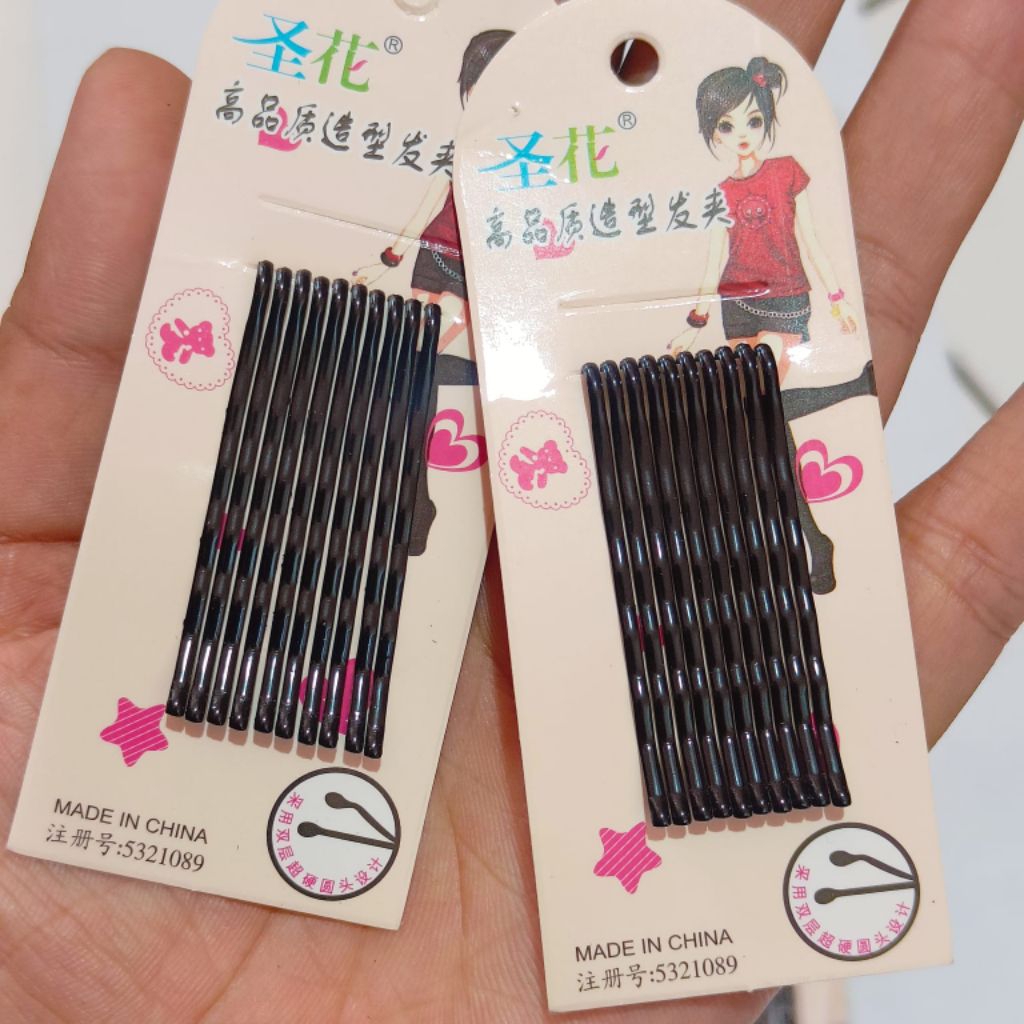 bobi pin / jepit rambut kecil / jepit rambut lidi / jepit rambut hitam kecil polos