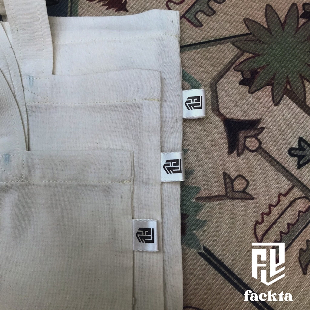 READY STOCK FACKTA TOTEBAG POLOS BAHAN BLACU TYPE LANDSCAPE TOTEBAG BLACU TOTEBAG BLACU POLOS