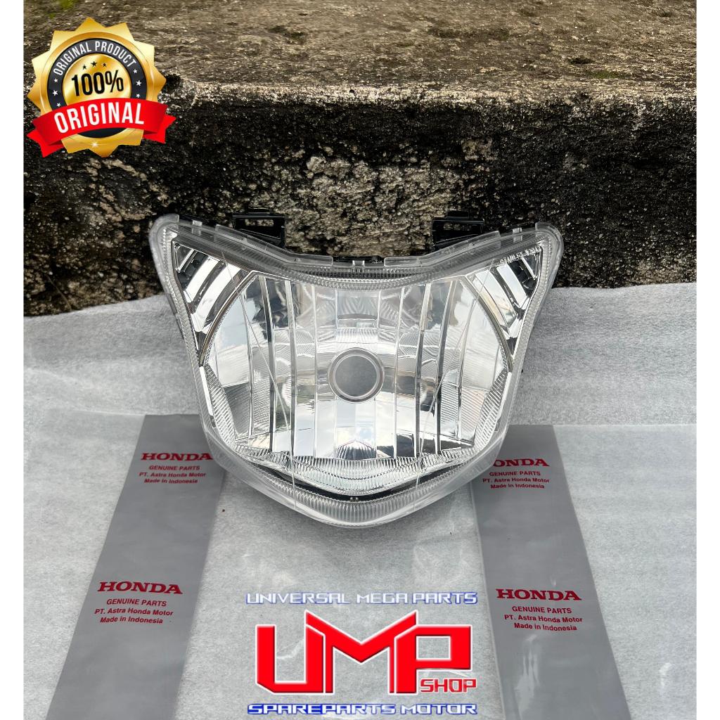 REFLEKTOR LAMPU DEPAN HEADLIGHT UNIT REVO 110 FI 33110-K03-N31 AHM