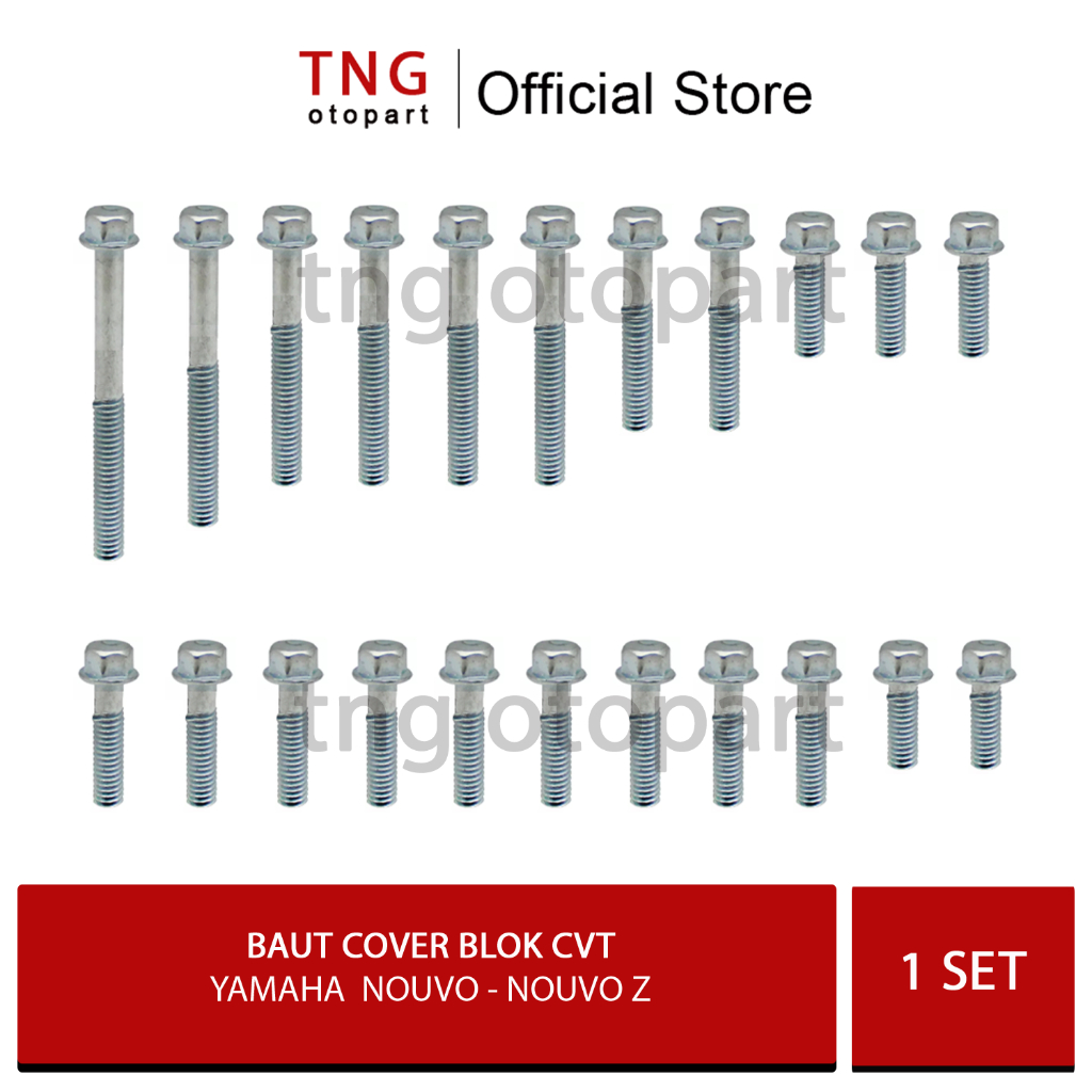 Baut cover Blok Cvt Yamaha Nouvo - Nouvo Z / Baut Blok Left Side cover Yamaha  Nouvo - Nouvo Z