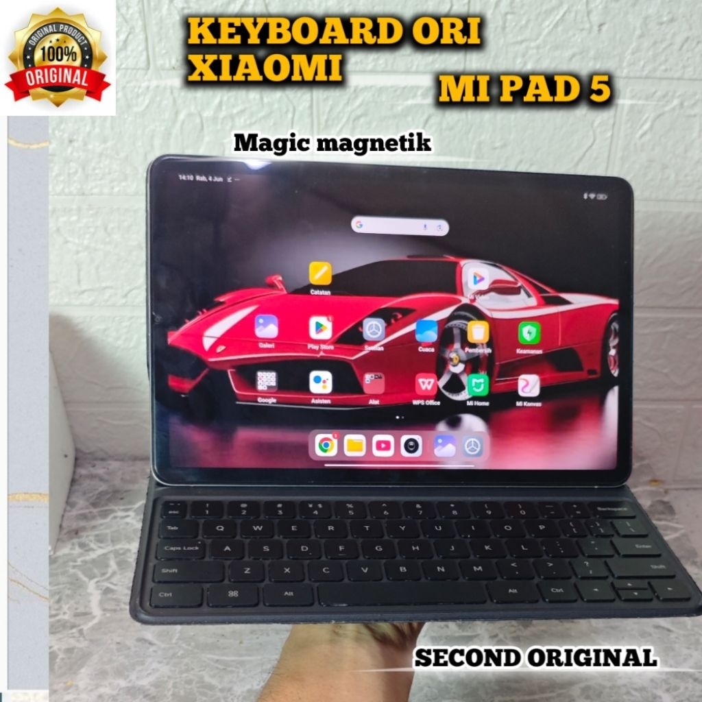 ORIGINAL KEYBOARD XIAOMI PAD 5 MAGNETIK SECOND