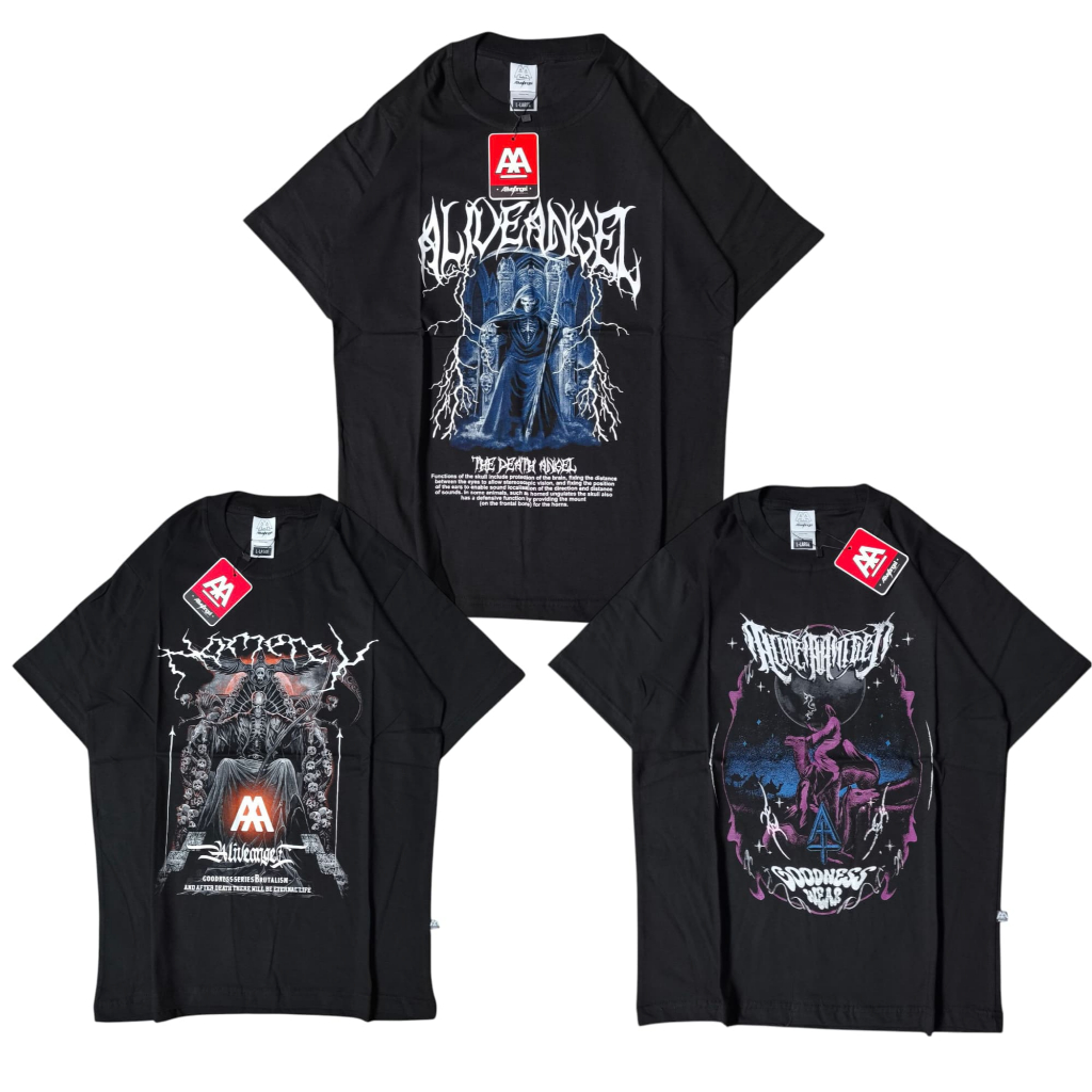 BELI 1 DAPAT 3 ( GRATIS STIKER ) KAOS METAL PREMIUM VINTAGE RETRO BAHAN KATUN COMBED 30S / KAOS PRIA