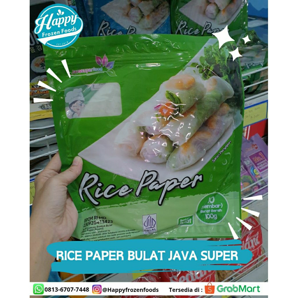 

RICE PAPER BULAT JAVA SUPER 10L | HAPPY FROZEN FOODS PALEMBANG