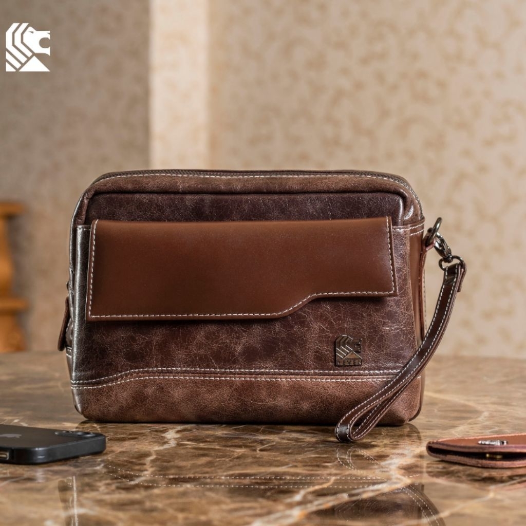 Handbag Clutch Pria Kulit Sapi Asli Premium Tas Tangan Cowok Original Branded Benjamin Hand Bag