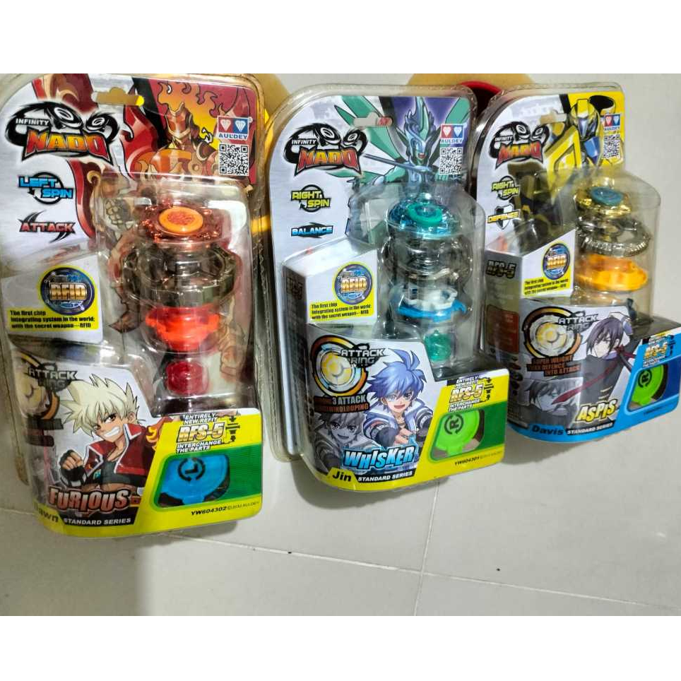 gangsing beyblade auldey nado besi infinity standart series original / gasing attack COD