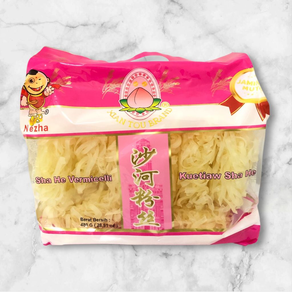 

Xian Tou Brand XIN ZHU VERMICELLI 480g/Kwetiau Sha He (bungkus pink)