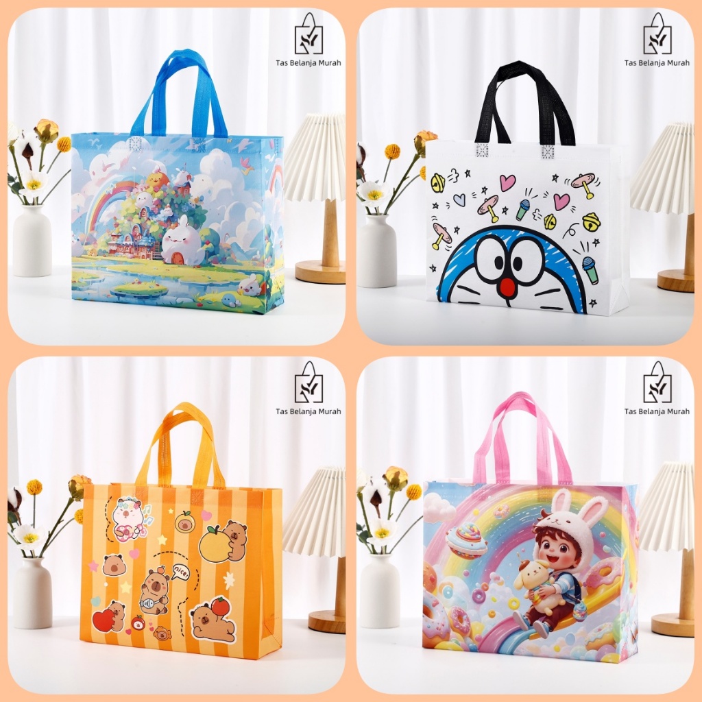 

Goodie bag-Tas Belanja tas spunbond tas souvenir premium tebal dan kuat/Terlaris lipat jumbo/ waterproof/shopping bag A11